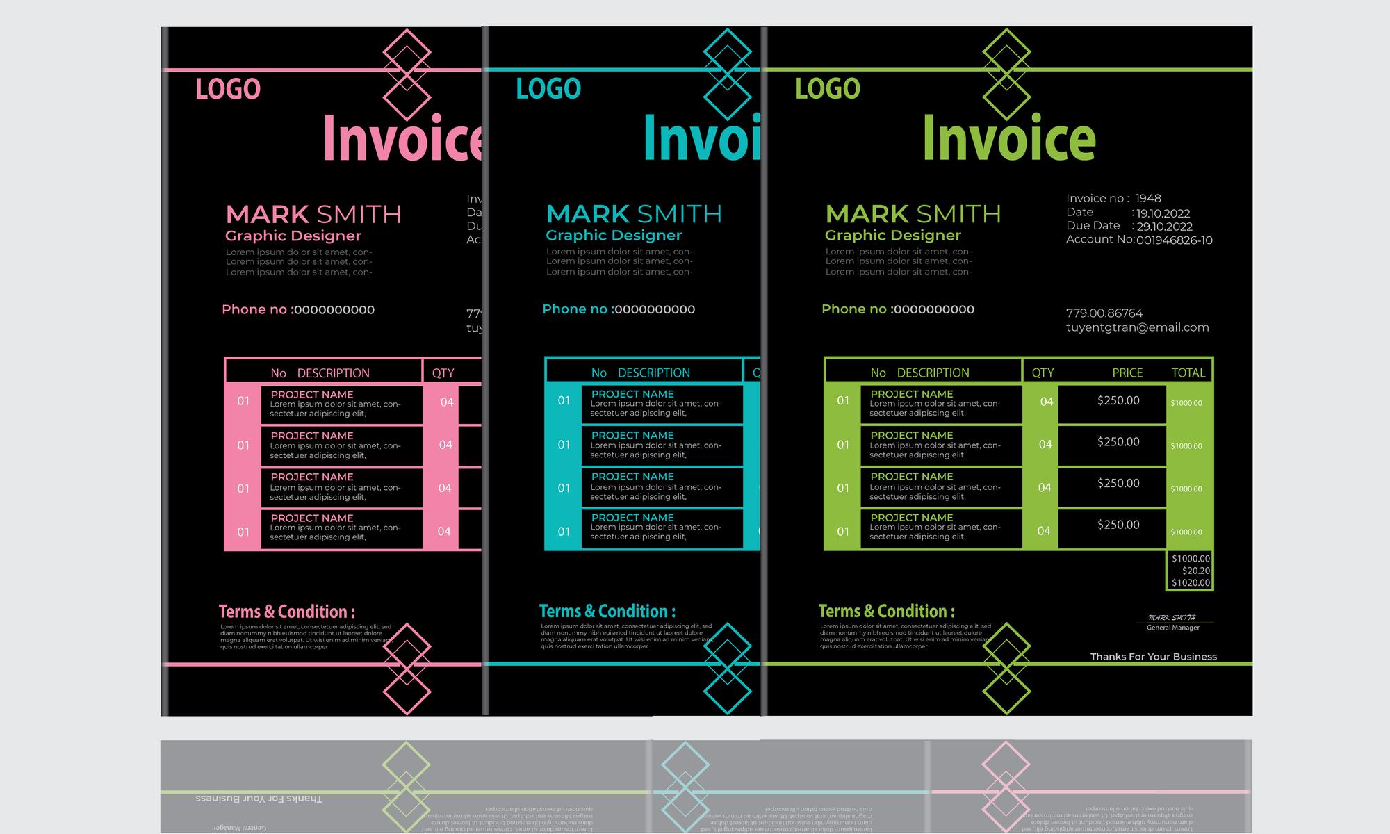 Pricing concept with modular cards
